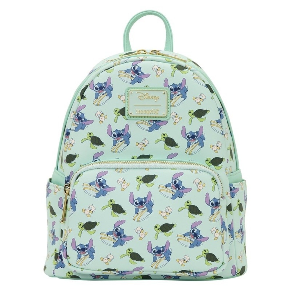 Loungefly Disney Lilo and Stitch Animal Friends Ducks Turtles Mini Backpack NWT